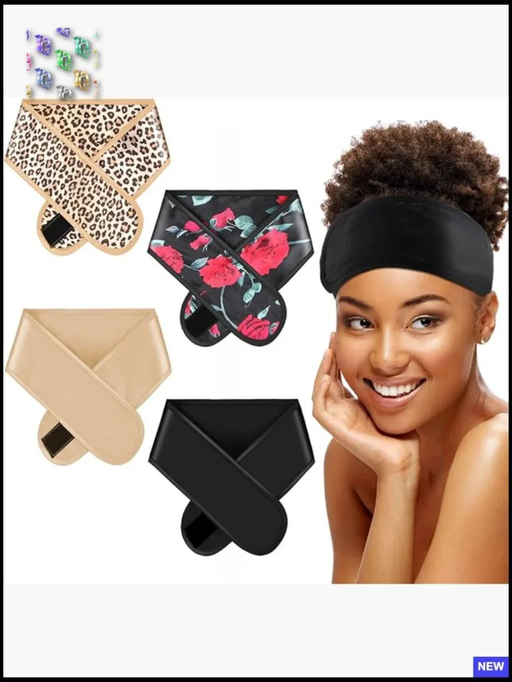 Satin Hair Wrap Scarf Adjustable Nonslip Sleeping Headband Chic Minimal